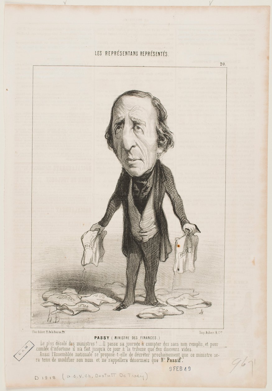 Passy (Finanzminister) von Honoré Daumier
