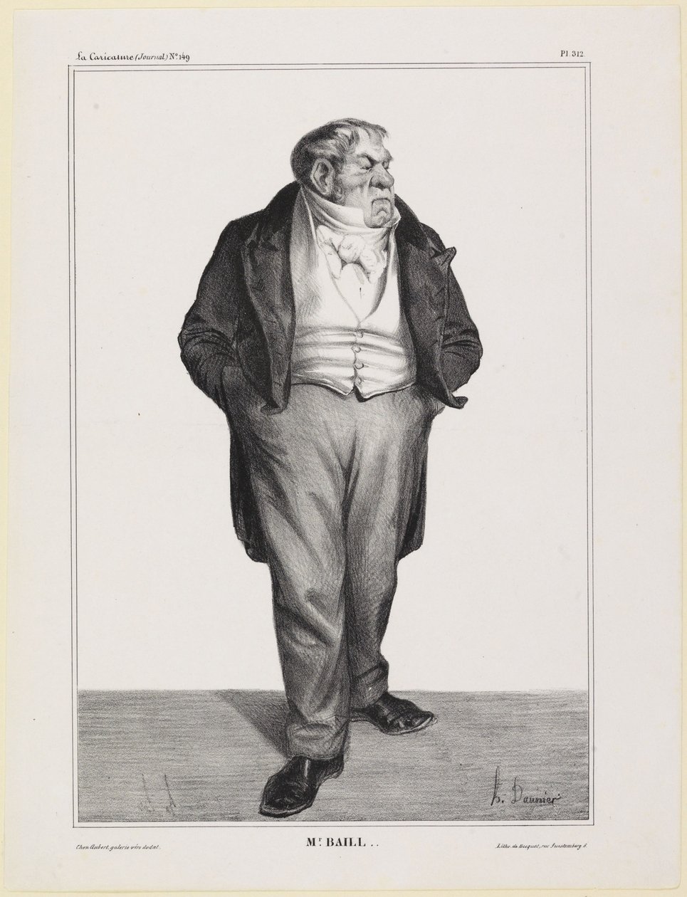 Porträt M. Baillot von Honoré Daumier
