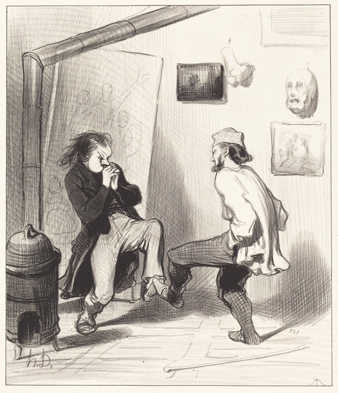 Wenn man seine letzte Staffelei verbrannt hat! von Honoré Daumier
