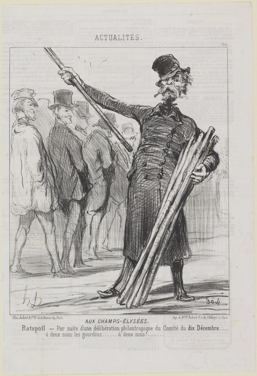 Ratapoil. Auf den Champs Elysées von Honoré Daumier
