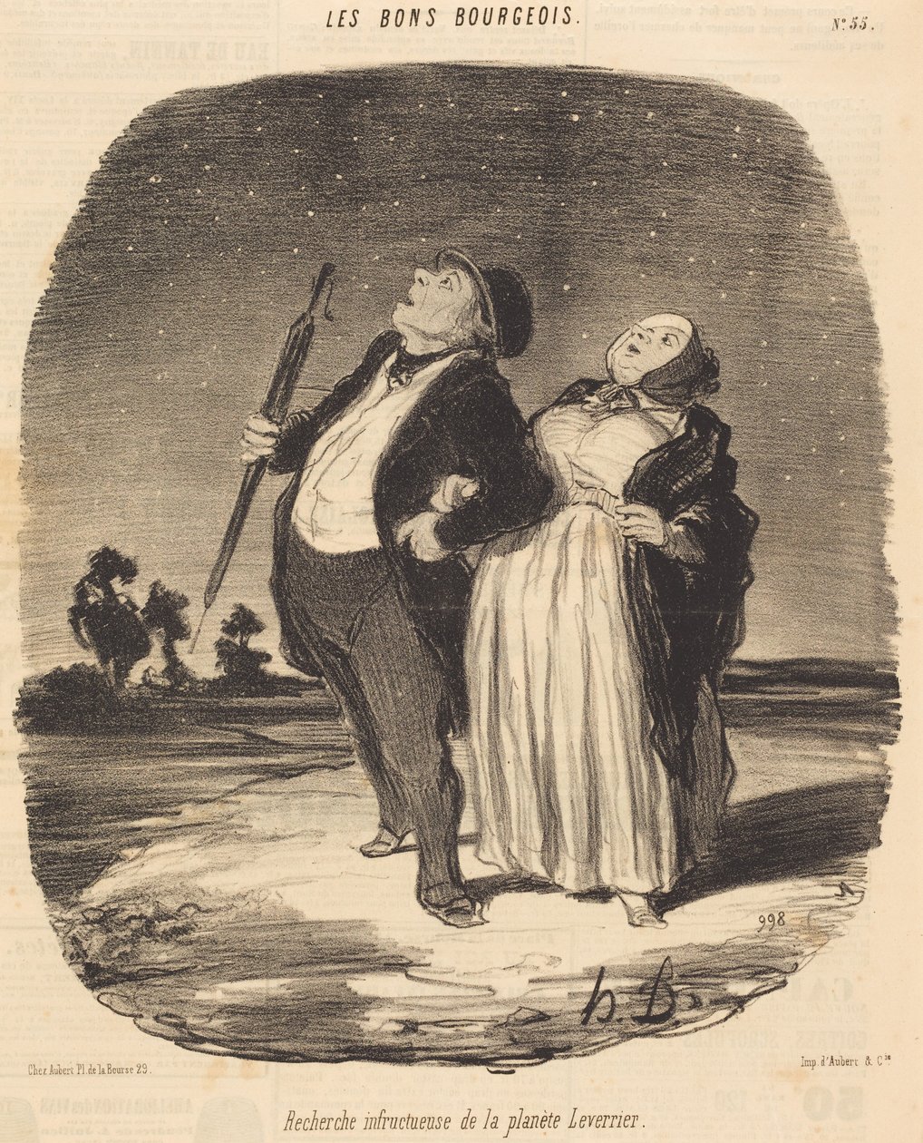 Ergebnislose Suche nach dem Planeten Leverrier von Honoré Daumier
