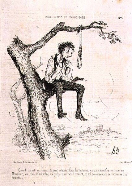 Gefühle und Leidenschaften: "Wenn du zu viele böse Taten begangen hast und deine Frau wie ein Mann ist, findest du einen Baum, machst eine Schlinge und, wenn sie sich zu sehr zuzieht, hängst du dich an den Ästen auf" aus der Zeitschrift 