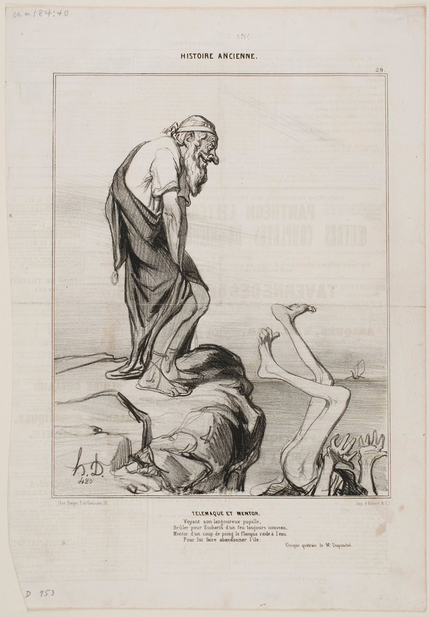 Telemach und Mentor von Honoré Daumier