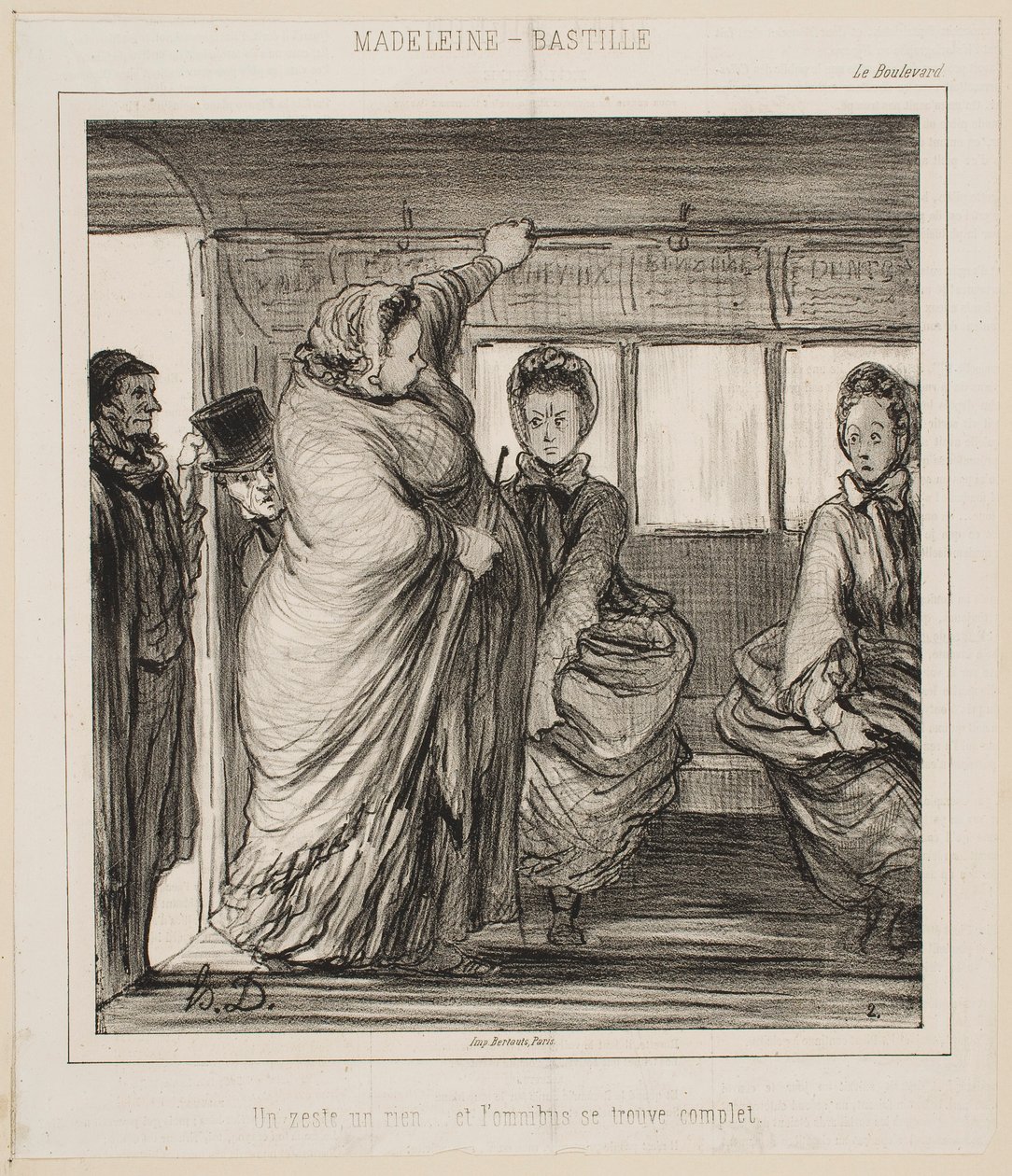 Die Madeleine-Bastille-Buslinie von Honoré Daumier