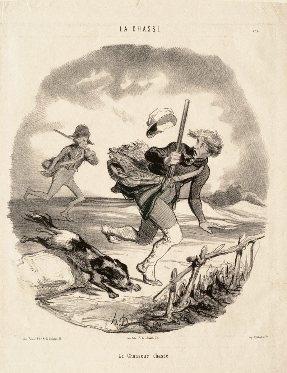 Der gejagte Jäger von Honoré Daumier