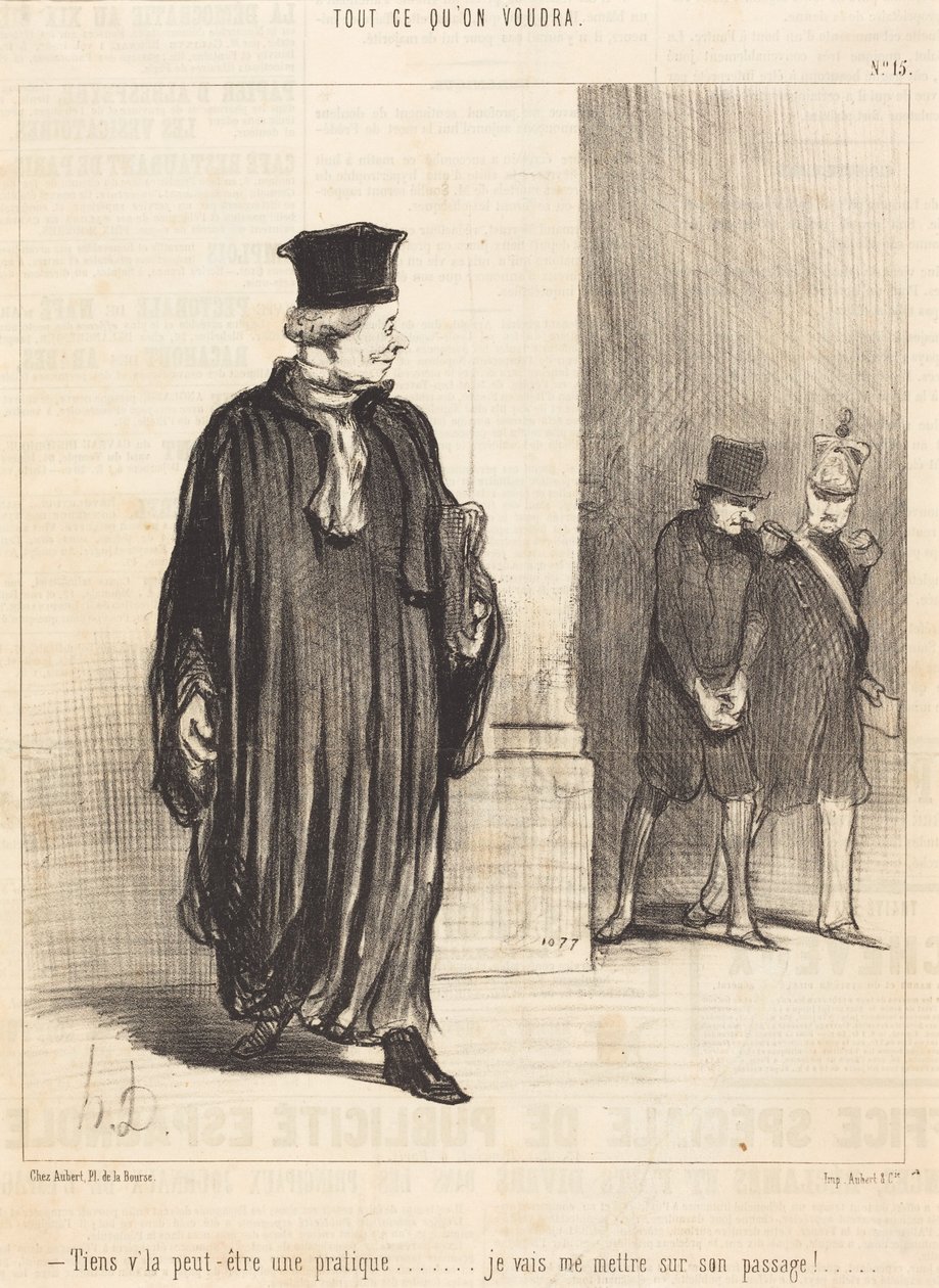Schau, vielleicht ein Kunde von Honoré Daumier