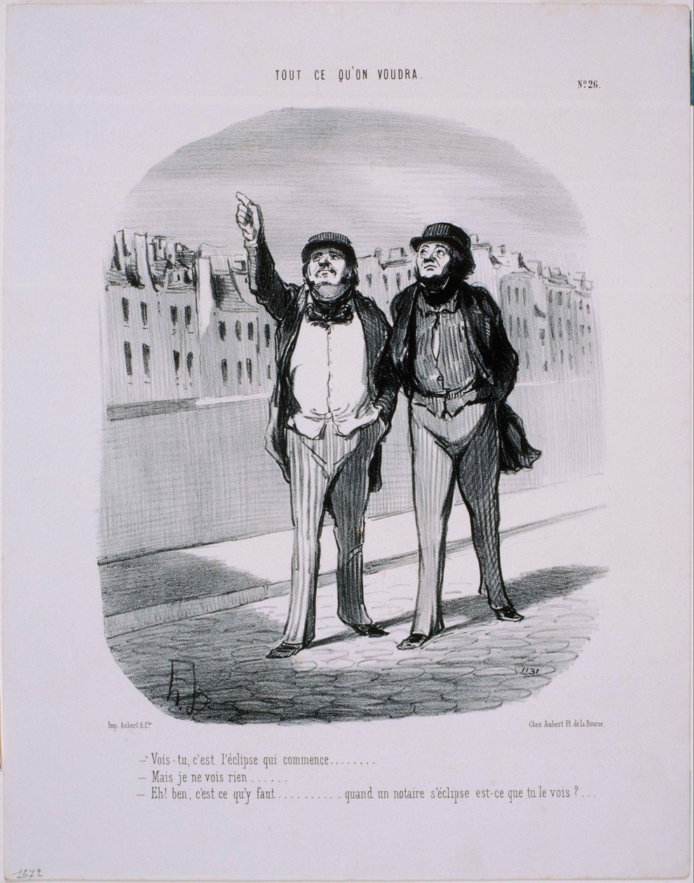 Alles, was man will: Siehst du, es ist die beginnende Sonnenfinsternis... von Honoré Daumier