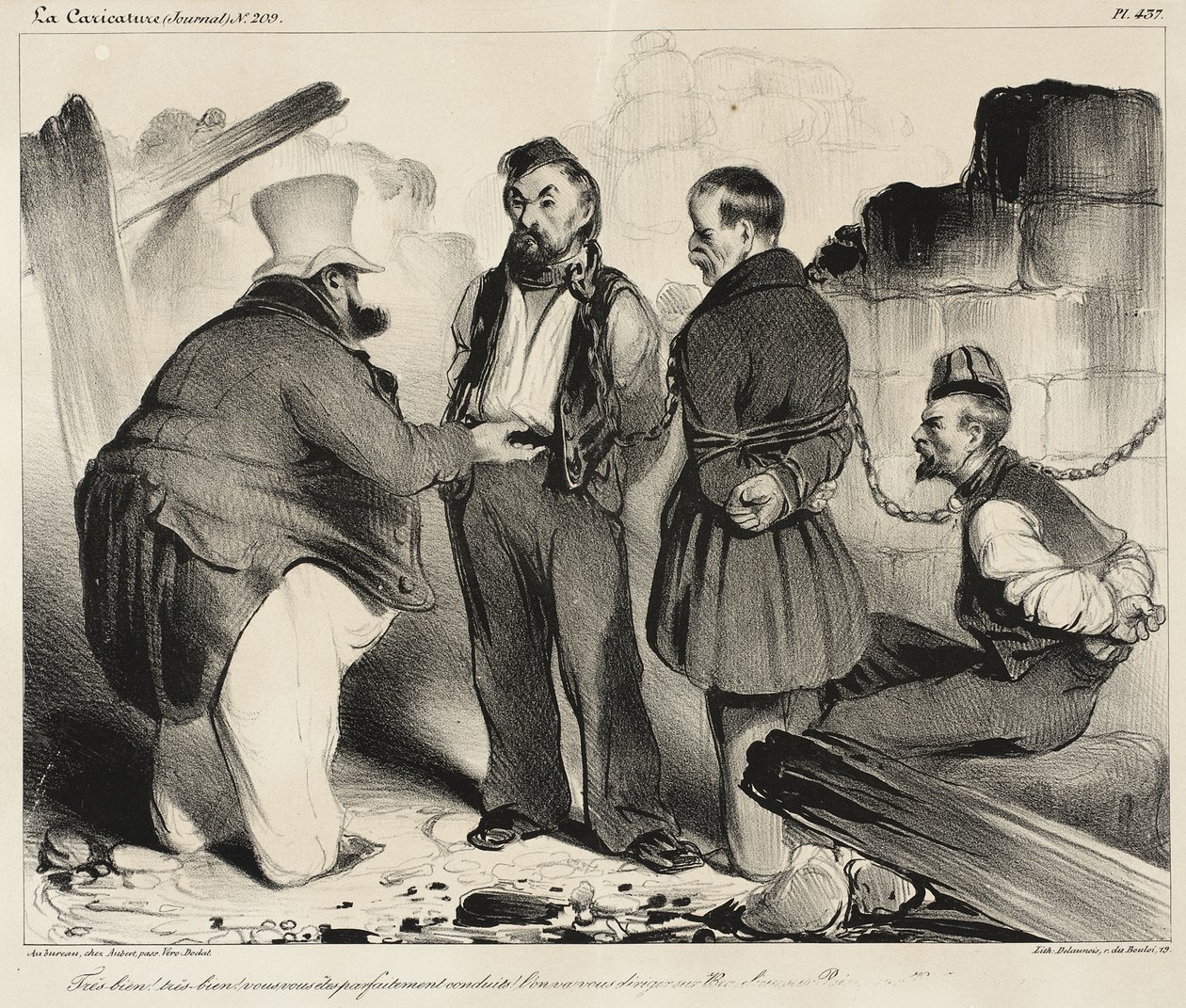 Sehr gut!...Sie haben sich perfekt verhalten! von Honoré Daumier