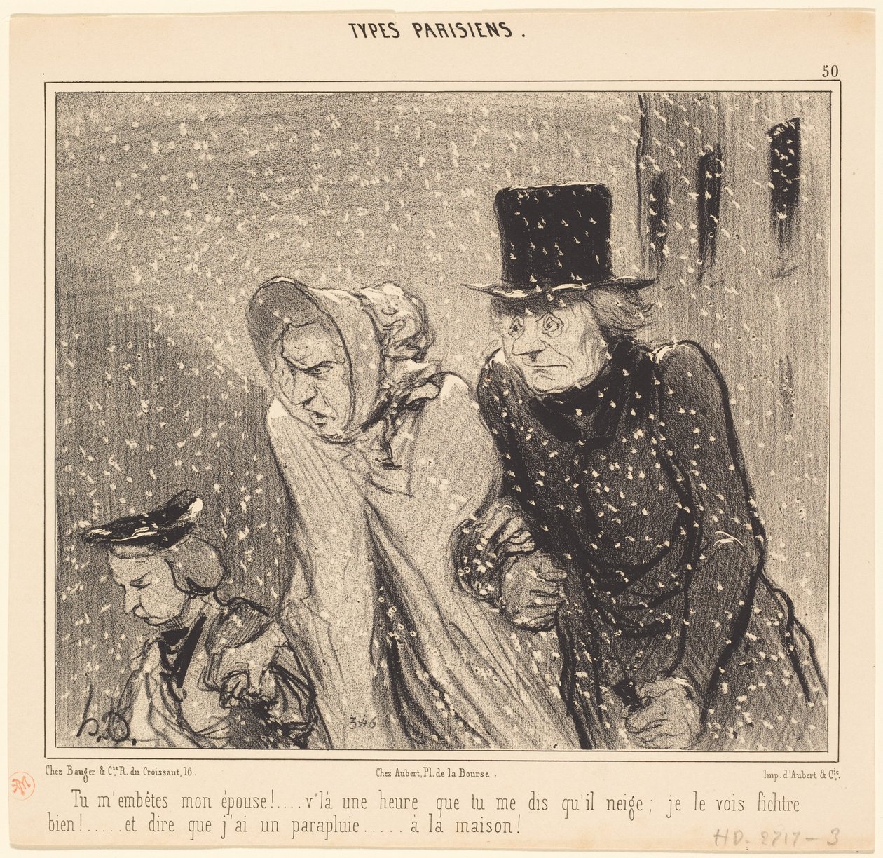 Du nervst mich, meine Frau!... es ist schon eine Stunde... von Honoré Daumier
