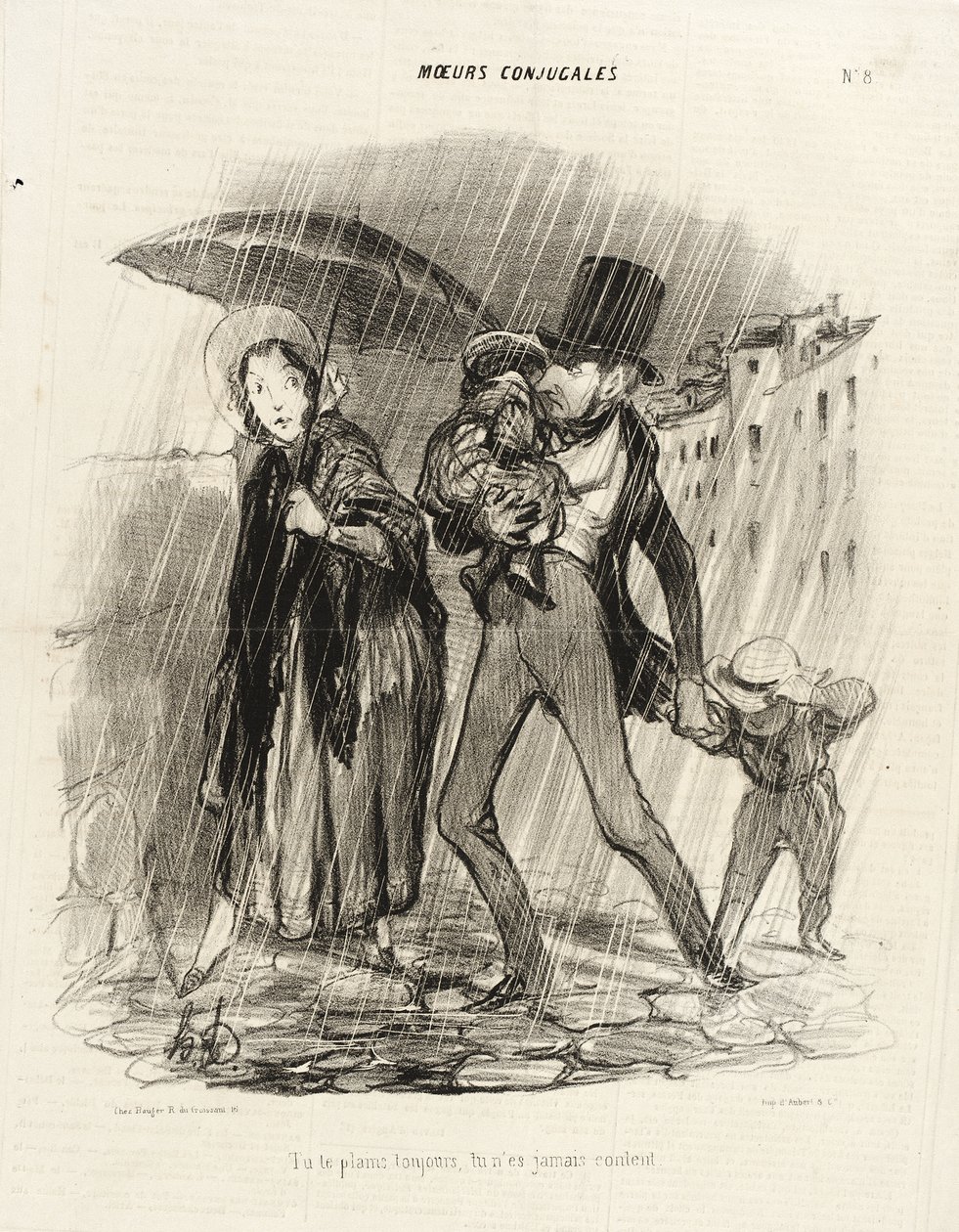 Du beklagst dich immer, du bist nie zufrieden von Honoré Daumier