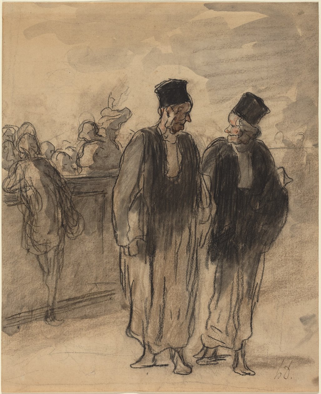 Zwei Anwälte von Honoré Daumier