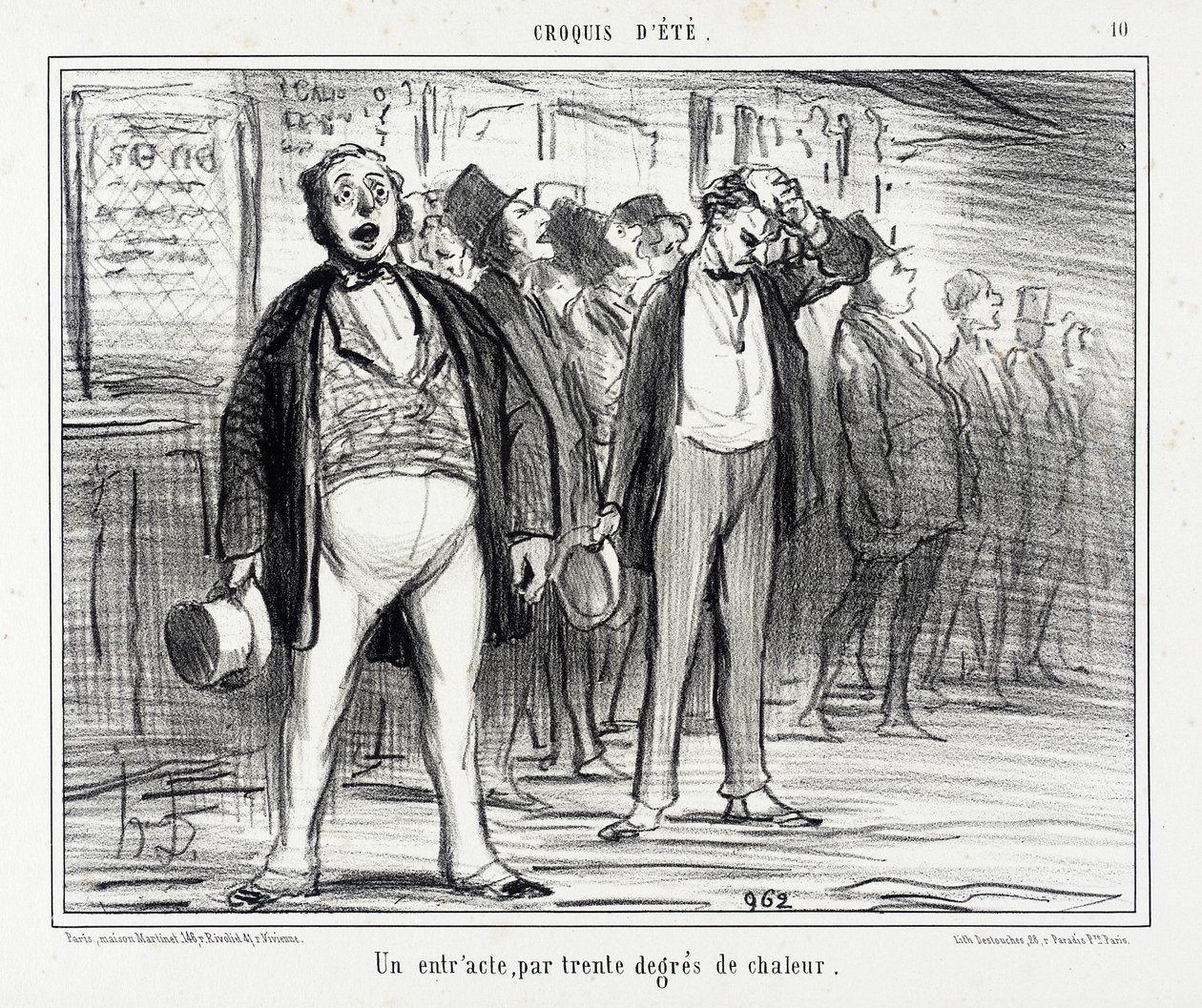 Eine Pause, bei dreißig Grad Hitze von Honoré Daumier