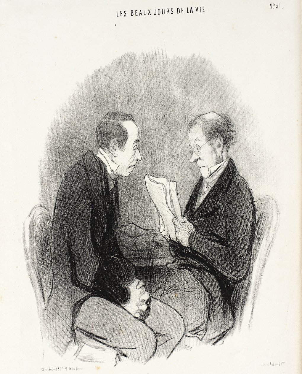 Ein leichtes Manuskript von Honoré Daumier