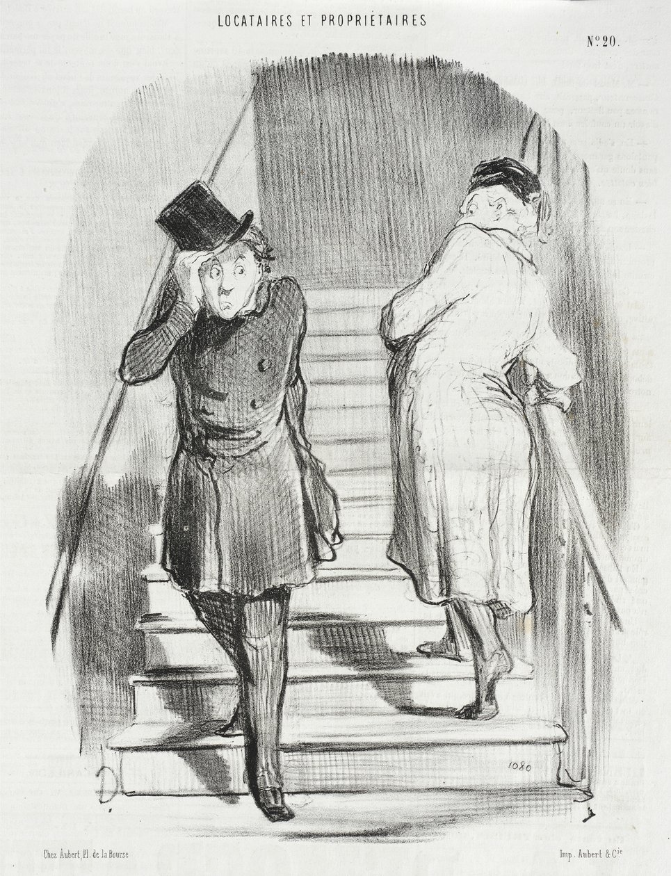 Ein Mieter, der drei Mieten schuldet von Honoré Daumier
