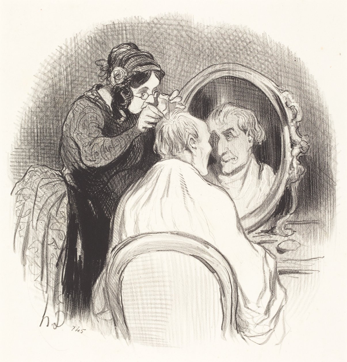 Ein Herr, den man zu sehr verjüngt von Honoré Daumier