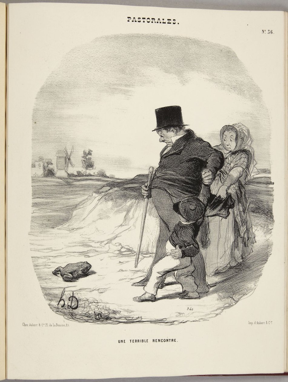 Eine schreckliche Begegnung von Honoré Daumier