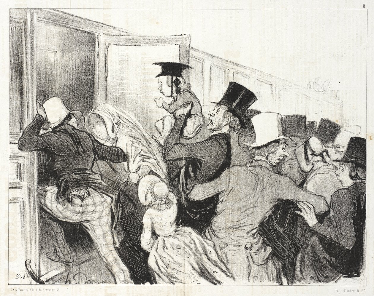 Ein Überfall auf eine Postkutsche von Honoré Daumier