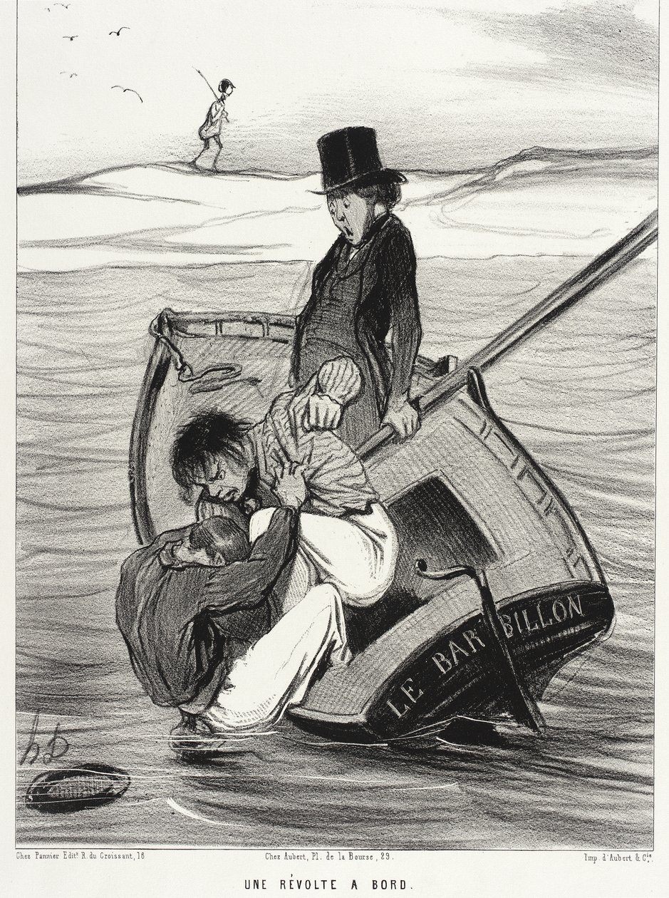 Eine Revolte an Bord von Honoré Daumier