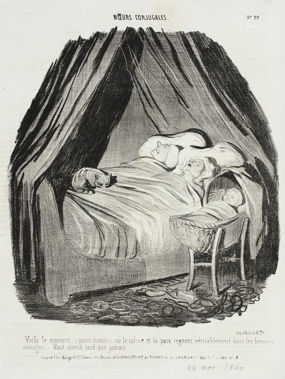 Das ist der Moment (nach Mitternacht), in dem Ruhe und Frieden herrschen... von Honoré Daumier