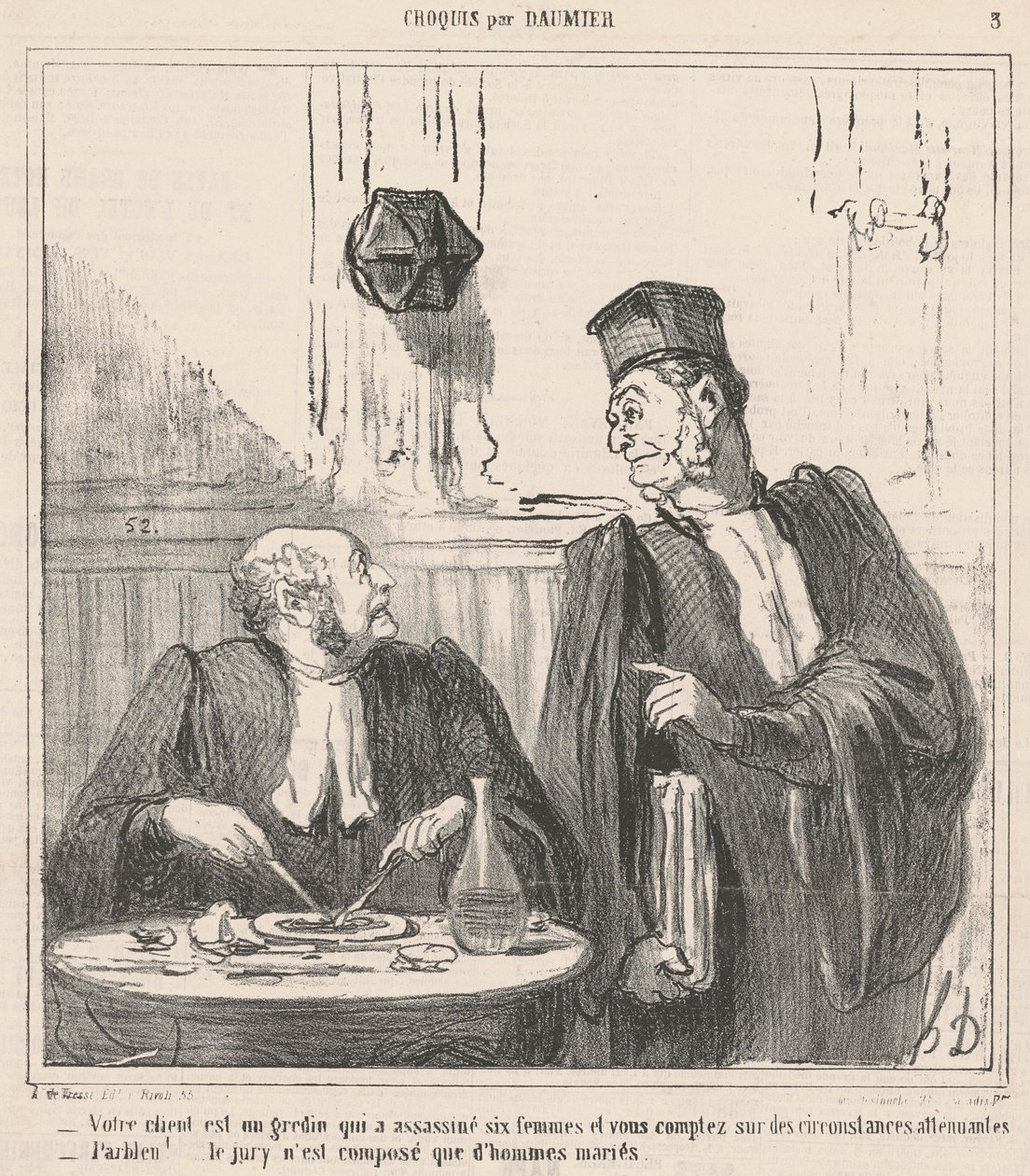 Ihr Mandant ist ein Schuft ... von Honoré Daumier