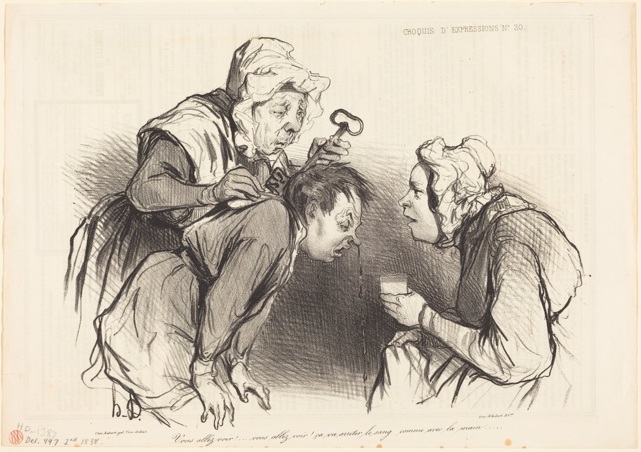 Vous allez voir!... ça va arrêter le sang... von Honoré Daumier