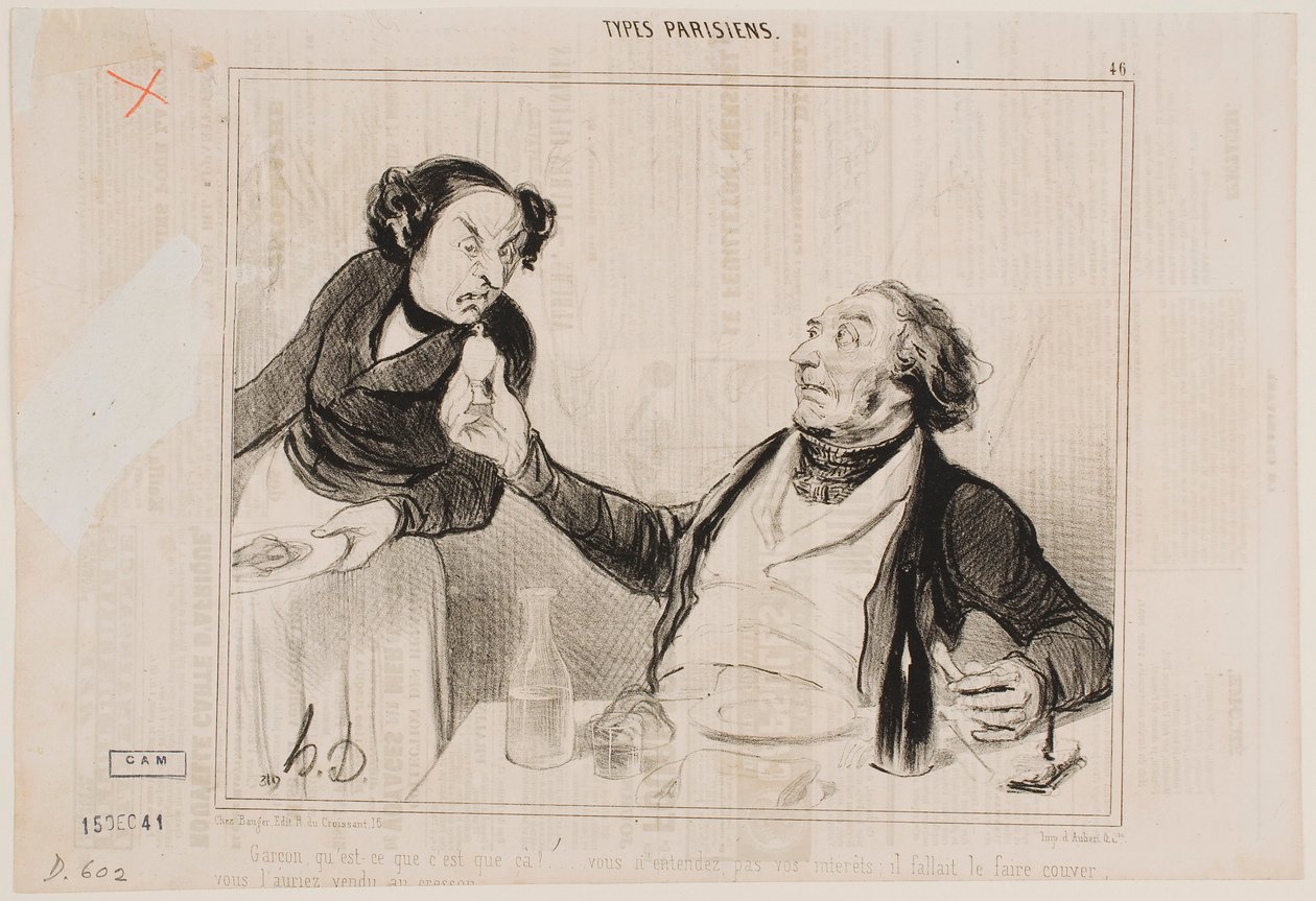 Kellner, was ist das? von Honoré Daumier