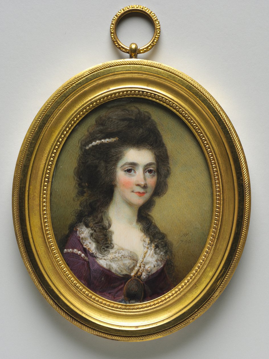 Porträt einer Frau, genannt Mrs. Close, 1786 von Horace Hone