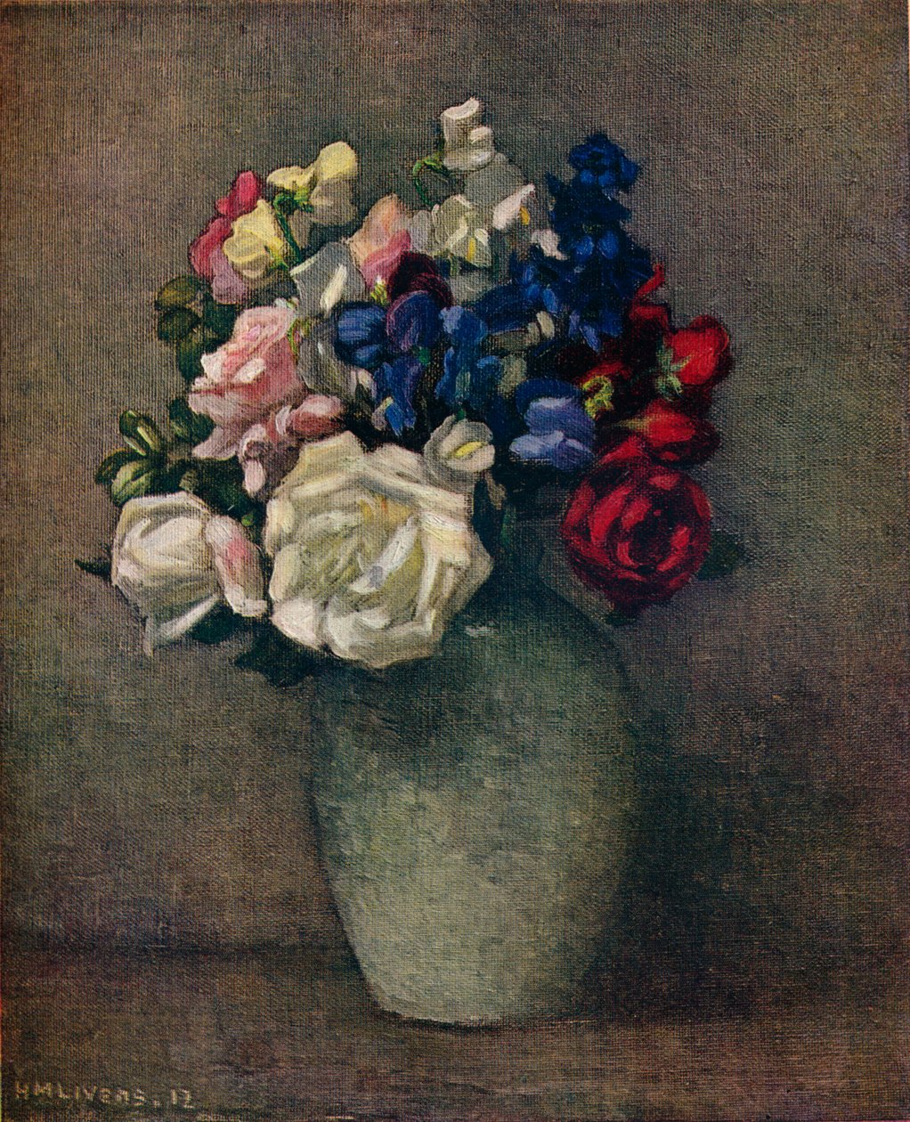 Duftwicken und Rosen von Horace Mann Livens