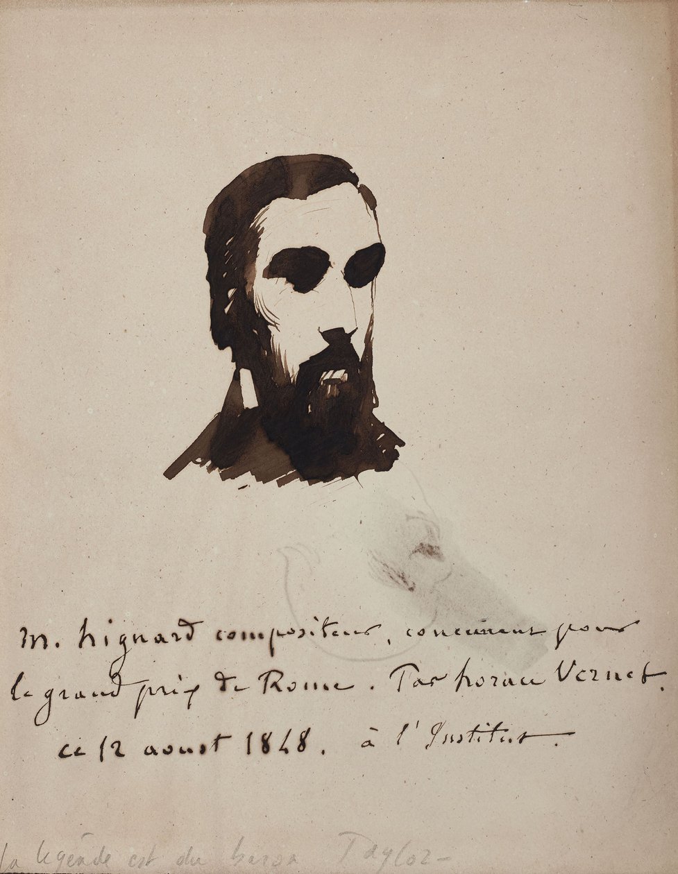 Porträt des Komponisten Aristide Hignard von Emile Jean Horace Vernet
