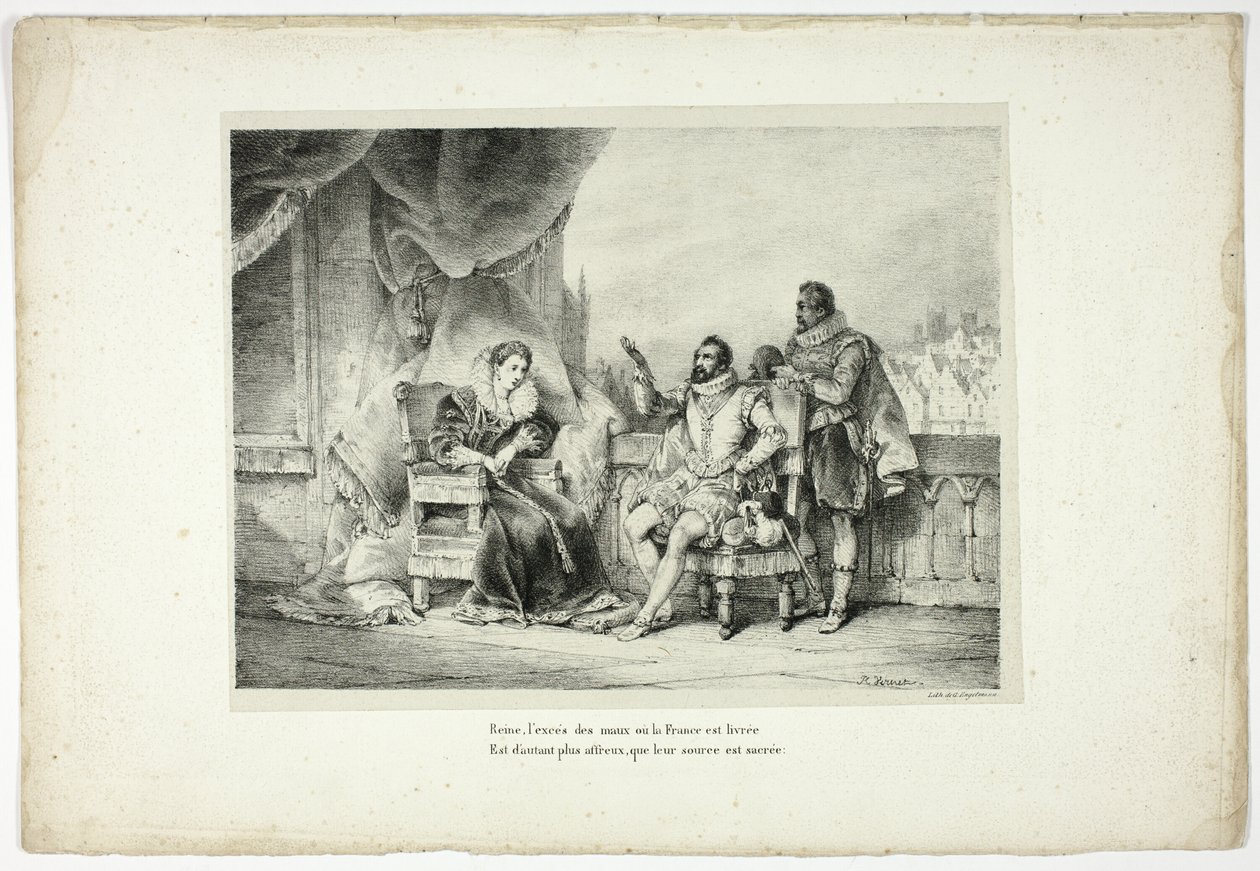 Königin, das Übermaß der Übel, denen Frankreich ausgeliefert ist... von Horace Vernet