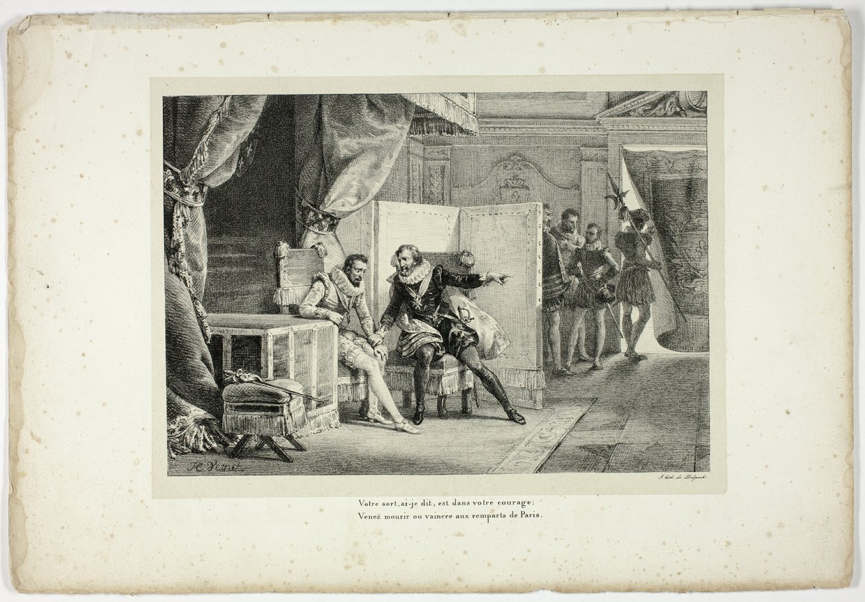 Ihr Schicksal, sagte ich, liegt in Ihrem Mut... von Horace Vernet