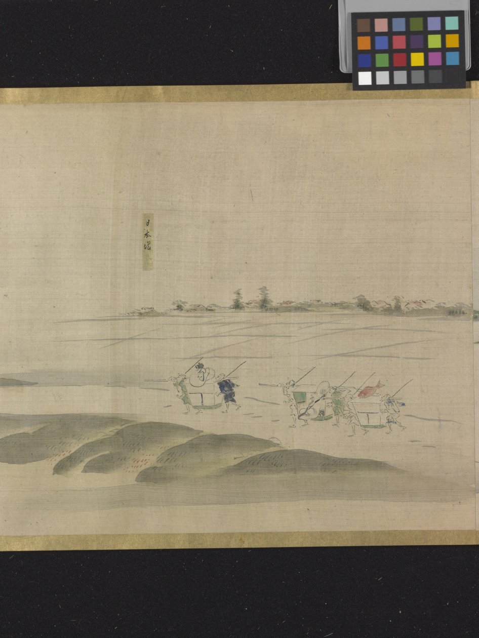 Drei Glücksgötter auf einem Vergnügungsausflug von Hosoda Eishi