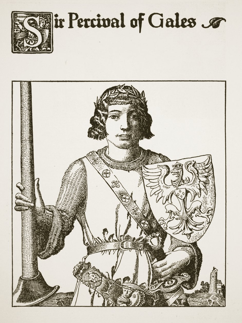 Sir Percival von Gales, Illustration aus 
