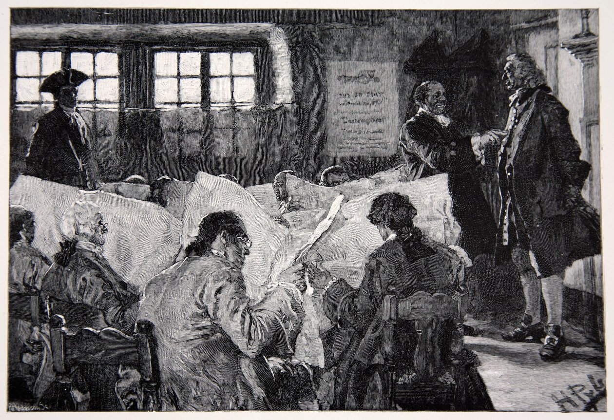 Im Lesesaal eines New Yorker Kaffeehauses von Howard Pyle