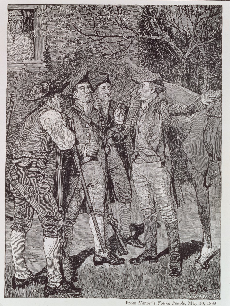 Paul Revere in Lexington, aus Harper