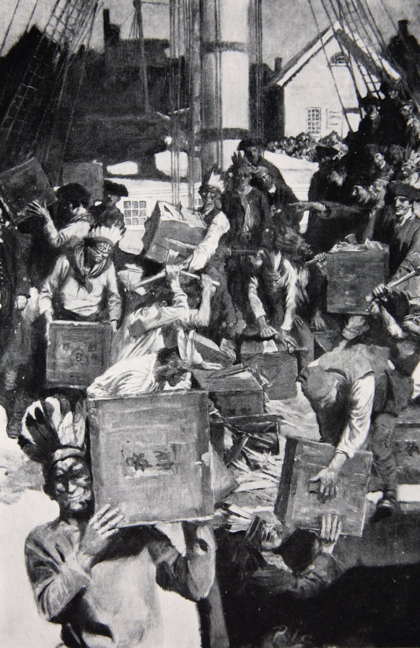 Die Boston Tea Party, Illustration aus Harper
