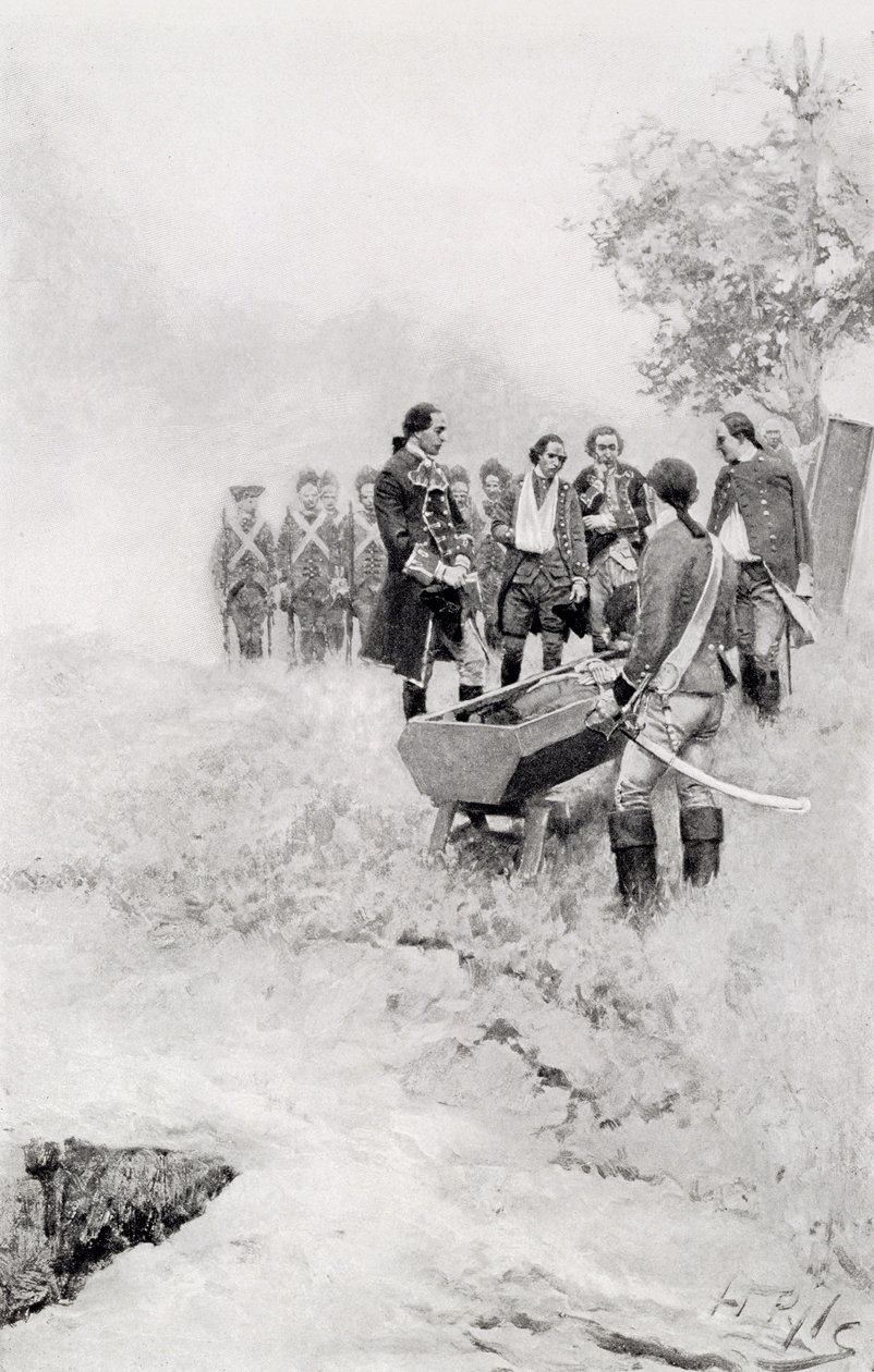 Das Begräbnis von Braddock, Illustration aus 