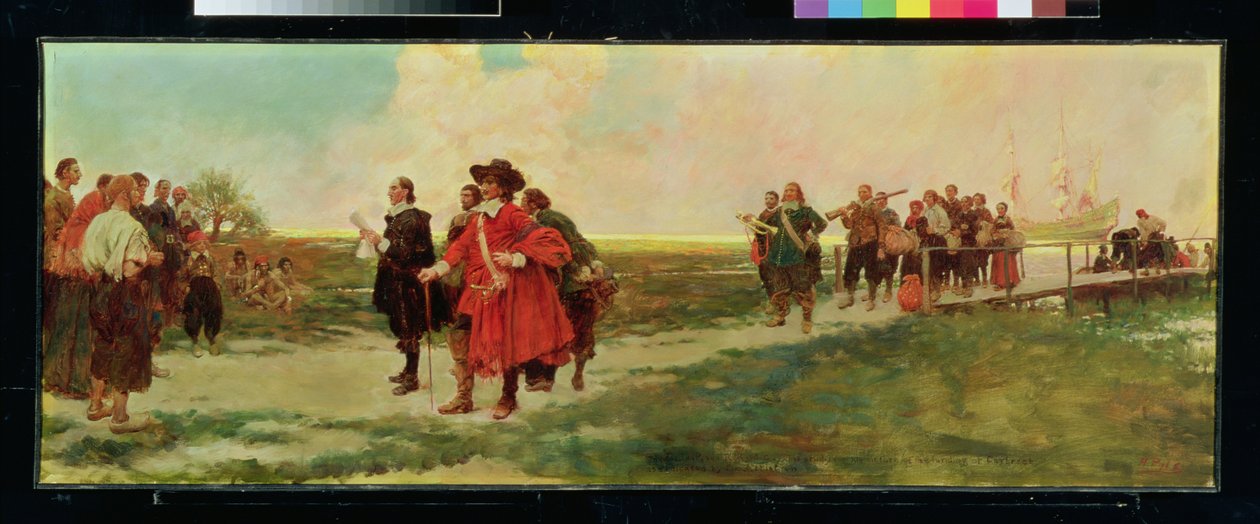 Die Landung von Carteret in New Jersey von Howard Pyle