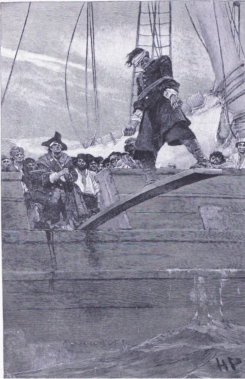 Über die Planke gehen, aus Howard Pyles Buch der Piraten, veröffentlicht von Harper & Bros, 1921 von Howard Pyle
