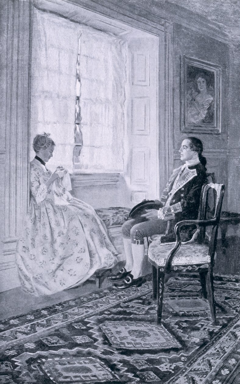 Washington und Mary Philipse, Illustration aus 