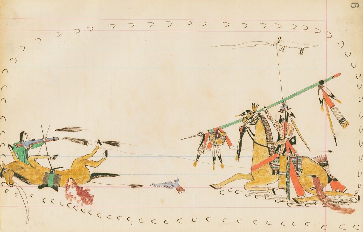Heulender Wolf und ein anderer Krieger, 1874-75 von Howling Wolf