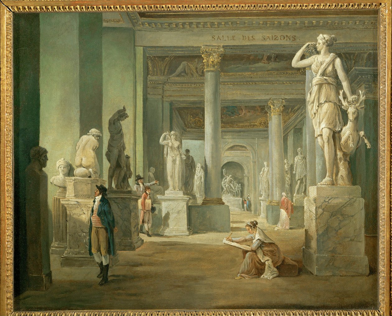Der Saal der Jahreszeiten im Louvre von Hubert (circle of) Robert