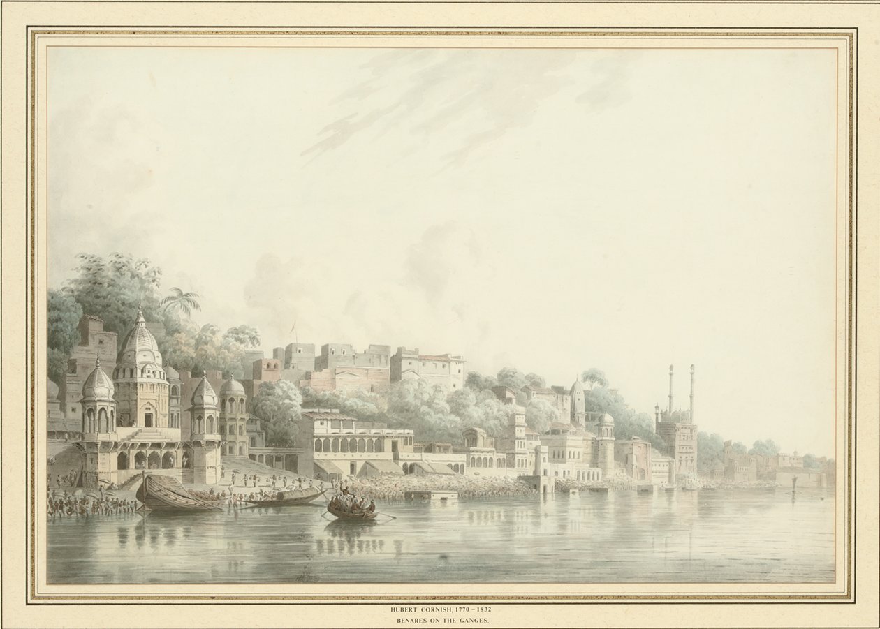 Benares am Fluss Ganges von Hubert Cornish