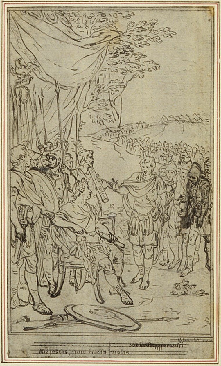 Studie zu Lucains "La Pharsale", Gesang IV von Hubert Francois Gravelot