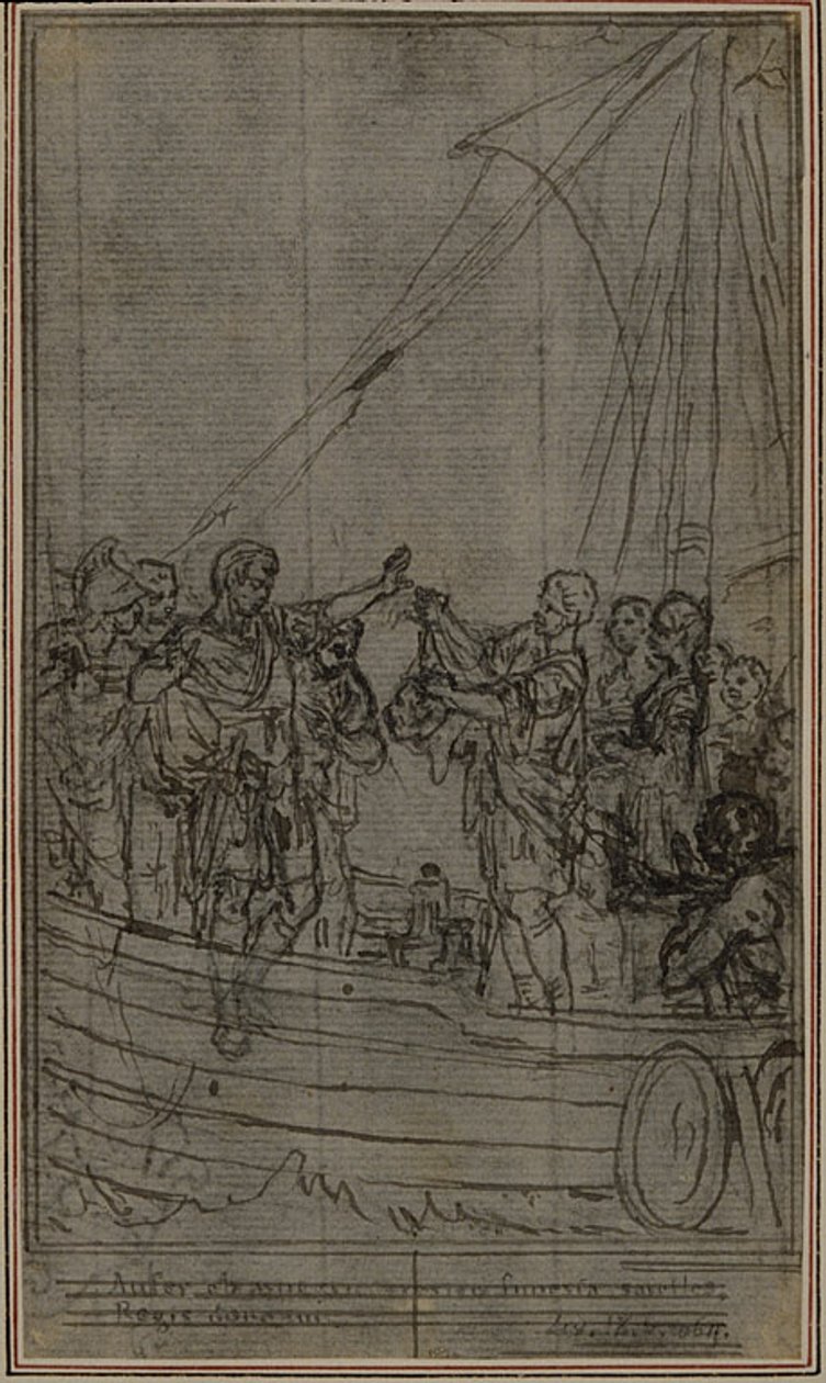 Studie für Lucains "La Pharsale", Gesang IX von Hubert Francois Gravelot