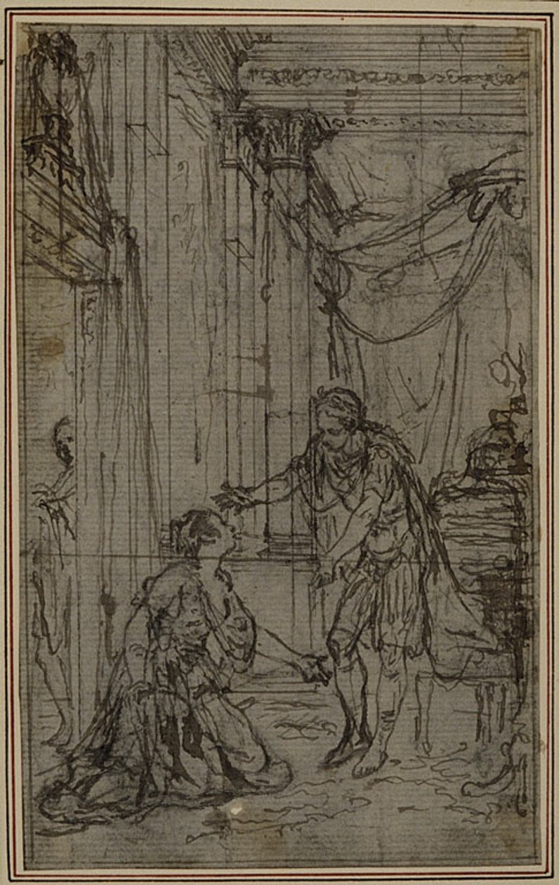 Studie für Lucains "La Pharsale", Gesang X von Hubert Francois Gravelot