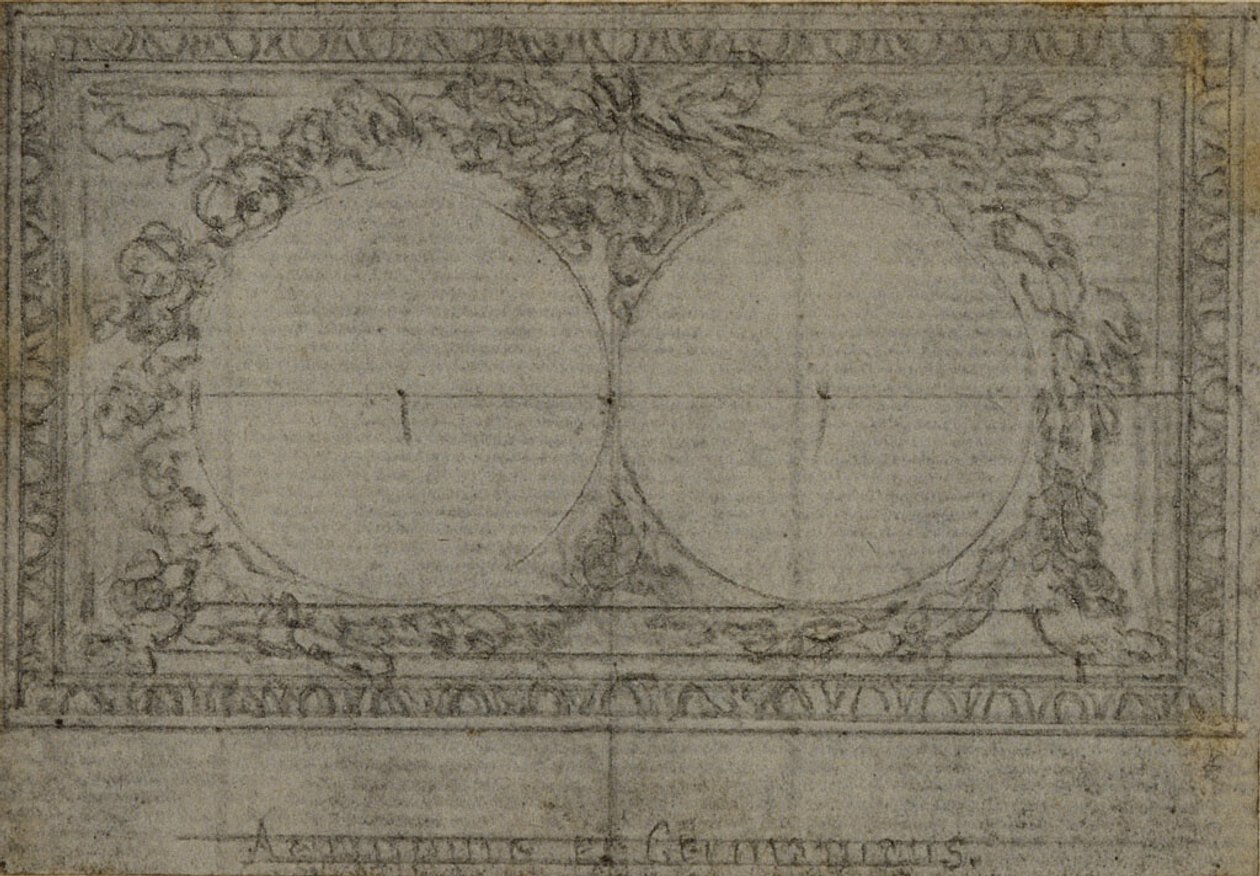 Studie für Medaillons, in Tacitus "Tibère, ou Les Six Premiers Livres des Annales", Buch III, Band 2 von Hubert Francois Gravelot