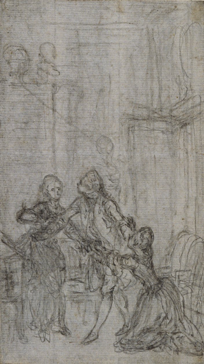 Studie für Vignette-Frontispiz in Charles-Simon Favarts "L