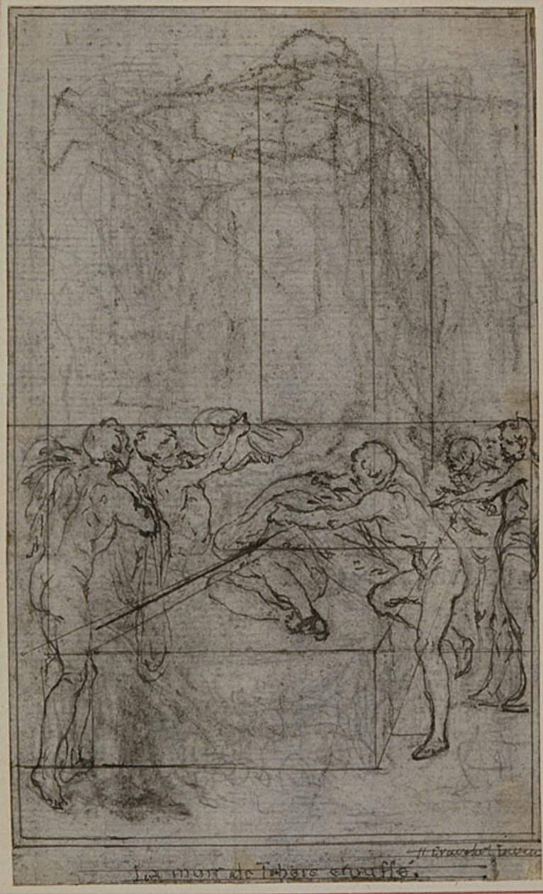 Studie für eine Illustration in Tacitus "Tibère, ou Les Six Premiers Livres des Annales", Buch VI, Bd. 3, 1. Studie von Hubert Francois Gravelot