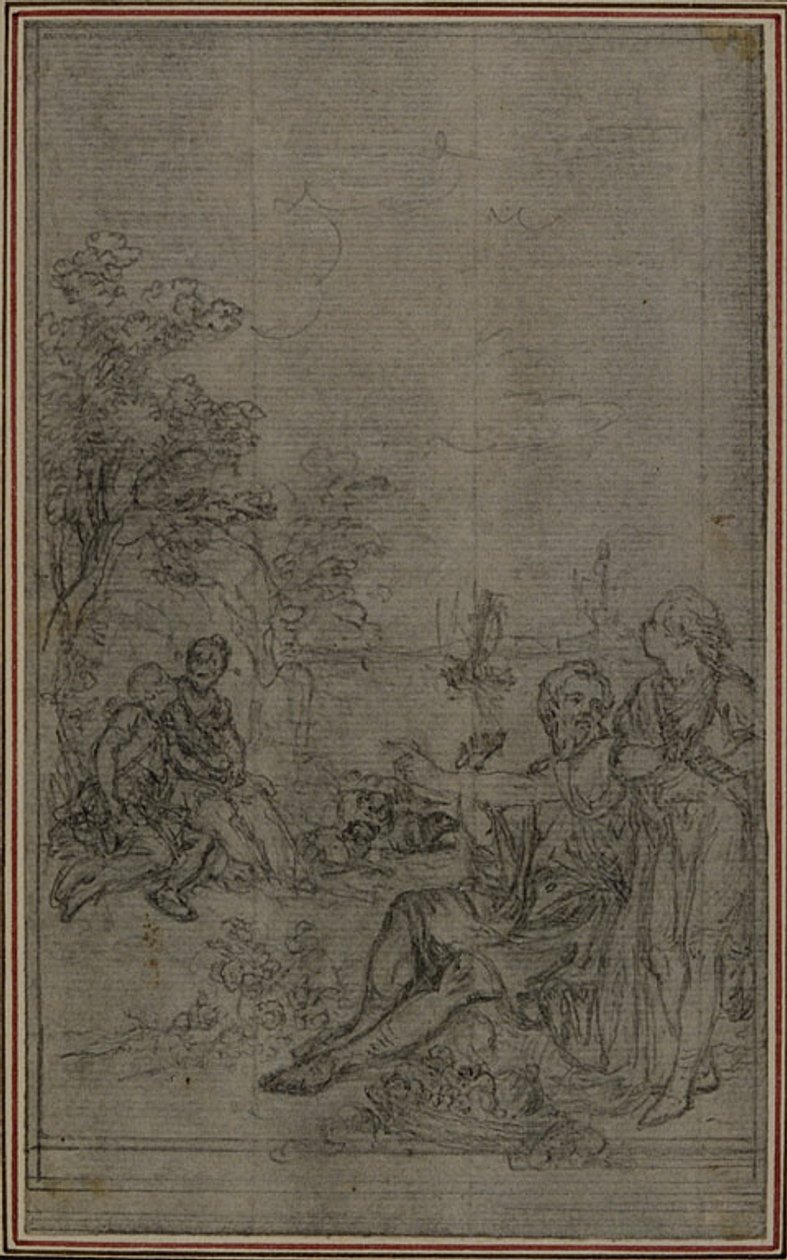 Studie für die Vignette von Lucretius